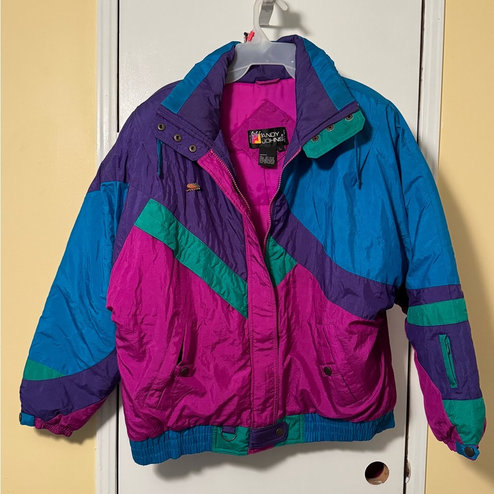 Retro vintage ski jacket size L